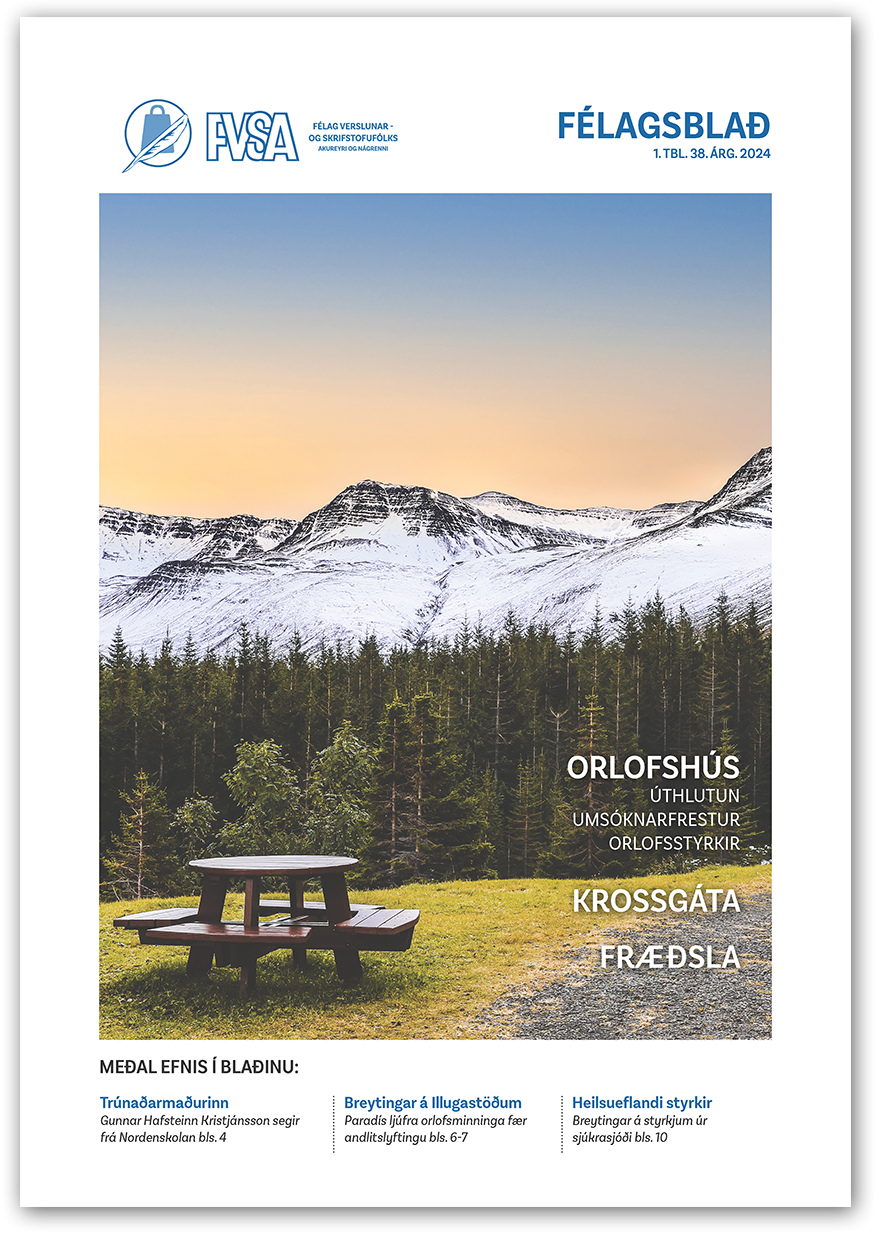 Blað félagsins kemur út í dag