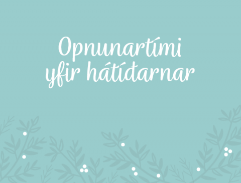 Opnunartími yfir hátíðarnar